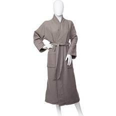 Superior Long-Staple Cotton Unisex Waffle Weave Bath Robe, Small,Charcoal