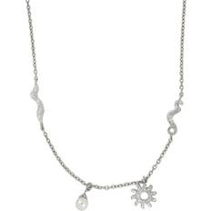 Nordahl Jewellery Smykker Nordahl Jewellery Space52 Necklace - Silver/Pearl
