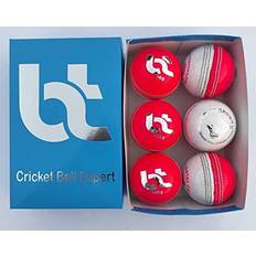 BT Cricket Ball Expert Genuine Leather Cricket Balls for International Standard Cricket and Practice Pack of 6