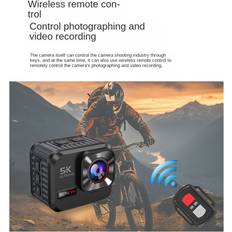 Camcorders Spactz 5K 30FPS HD Portable Mini Action Camera with Wifi 1.54-Inch Screen 160 Wide-Angle Action Video Recorder LP68 Waterproof