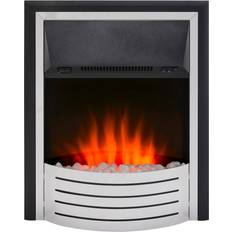 Electric inset fire Dimplex Glen Fulford Optiflame Electric Inset Fire, Modern Electric Fire With Chrome Finish
