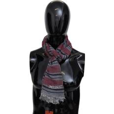 Multicolor Striped Wool Blend Unisex Neck Wrap Scarf