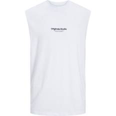 Clothing Jack & Jones Printed Crew Top White