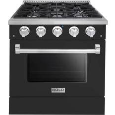 Hallman BOLD 30"" 4.2 Cu. Ft. 4 Burner Family, Matte Graphite" Gray