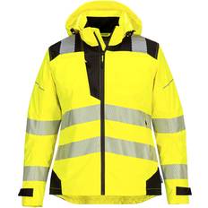 Portwest PW3 Hi-Vis Women&apos;s Rain Jacket PW389 Yellow/Black Colo