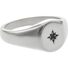 Serge Denimes Envy Signet Ring - Silver/Green