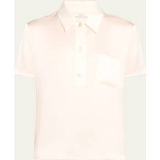 Silke Polotrøjer Vince Silk Charmeuse Short-Sleeve Polo Shirt