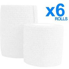 Cohesive Bandage, White 7.5cm 4.5m Pack of 6