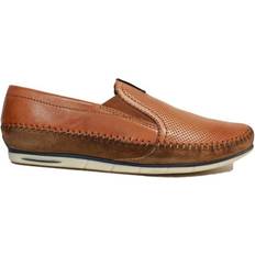 Kunstleder Mokassins Bugatti 7.5 Adults' Chesley Cognac Tan Leather Mens Slip On Moccasin Shoes