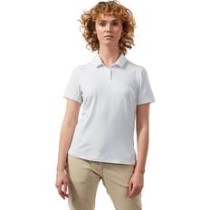 Elastane/Lycra/Spandex - Women Polo Shirts Craghoppers Nosilife Pro Short Sleeve Polo Shirt White Woman