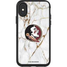 Fan Brander Black Florida State Seminoles iPhone Symmetry Marble Case