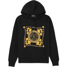 Versace Jeans Couture Foulard V Emblem Chain Logo Hoodie - Black