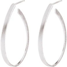 Pernille Corydon Oval Creoles - Silver