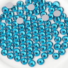KRALENLAND Beadsland 1440 Pieces Flat Back crystal Rhinestones Round gems,1.3mm-6.5mm,Indicolite,SS3,1.3-1.5mm