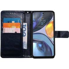 CaseOnline Wallet cover 3-kort Motorola Moto G84 Mørkeblå