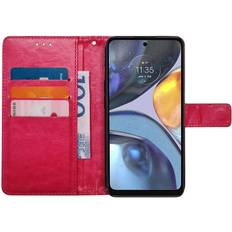 CaseOnline Wallet cover 3-kort Motorola Moto G84 Lyserød