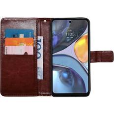 CaseOnline Wallet cover 3-kort Motorola Moto G84 Brun