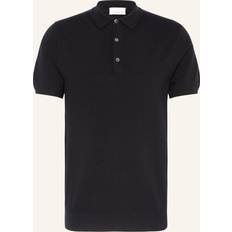 Silke/Siden Pikétröjor Profuomo Polo Shirt Luxury Navy Blue Dark Blue