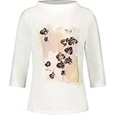 Taifun TAIFUN Damen 271069-16428 T-Shirt, Offwhite Gemustert