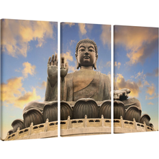 Klebefieber Big Buddha Natural/Cream Arte enmarcado 20x40cm