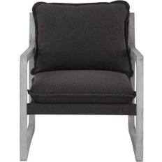 Gray Armchairs Steve Silver KAI850ACB Black Armchair 34.2" 2