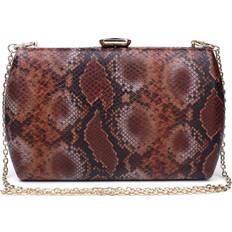 Women Clutches Urban Expressions Nashville Clutch Women's Brown/Black Snake Print Size One Size Handbags Clutch