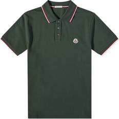 Moncler L Polo Shirts Moncler Green Patch Polo 876 GREEN