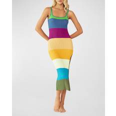 Piper Slit Midi Dress in Blue. M/L