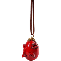 Brown - Men Necklaces Crimson Behelit Pendant - Gold/Red/Brown