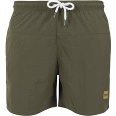 5XL Swimming Trunks Urban Classics Men's Swim Trunks - Olive/Olive