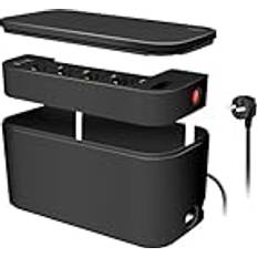 LogiLink Cable Box with Power Strip Svart