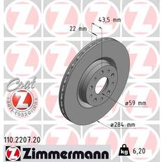 Zimmermann Bremsscheibe 110.2207.20