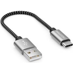 0.15m Nylon USB-C Kabel 15 cm