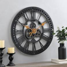 Bronze Wall Clocks FirsTime & Roman Gear American Crafted, Oil Plastic Wall Clock 24"