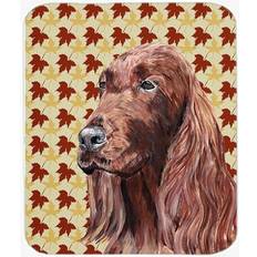 CoolCookware Irish Setter Fall Leaves Glass Cutting Large Chopping Board