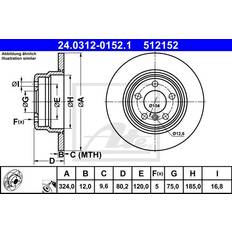 ATE PowerDisc 24.0312-0152.1 1 Pièce