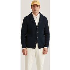 Morris Stockholm-Brayden Shawl Cardigan-60 Navy-Wool-XXL