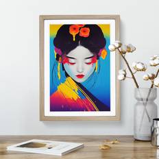 Marlow Home Co Splashed Geisha Painting Framed Art