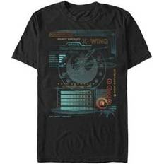 Clothing Star Wars Men's Squadron X-Wing Game Components Short Sleeve Graphic T-Shirt, Black