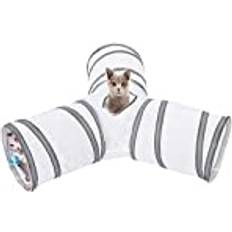 Tunnel, Collapsible 3 Way Cat Play Tunnel Tube
