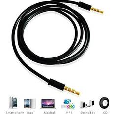 Stereo Aux Cable for Cars - 1m Gold