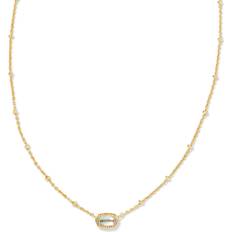 Kendra Scott Mini Elisa Satellite Short Pendant Necklace - Gold/White