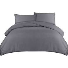 Utopia Bedding Super King Microfibre Duvet Cover Grey