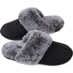 Laced - Women Slippers Zizor Women Bedroom Fuzzy Slippers with Memory Foam Indoor Non-Slip Sole