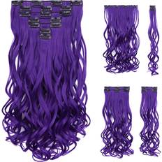 Hair Extensions,Clip Hair Extensions 18" Wavy Hair Pieces Straight