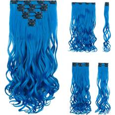 Hair Extensions,Clip Hair Extensions 18" Wavy Hair Pieces Straight