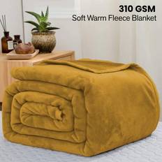 Aspire Homeware King, Ochre/ Fleece Blankets