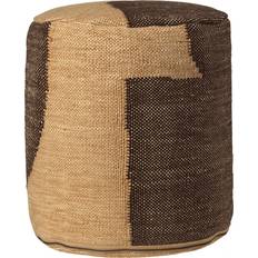 Poufs Ferm Living Forene Cylinder Ø38 x 42 cm Tan-Chocolate Pouf