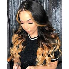 YMS Human Hair Lace Front Wigs Ombre Color