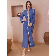 Ramadan Abaya Dubai Arabic Turkey Islam Muslim Dress Kaftans African Dresses For Women Robes De Soiree Djellaba Femme Musulmane Blue One